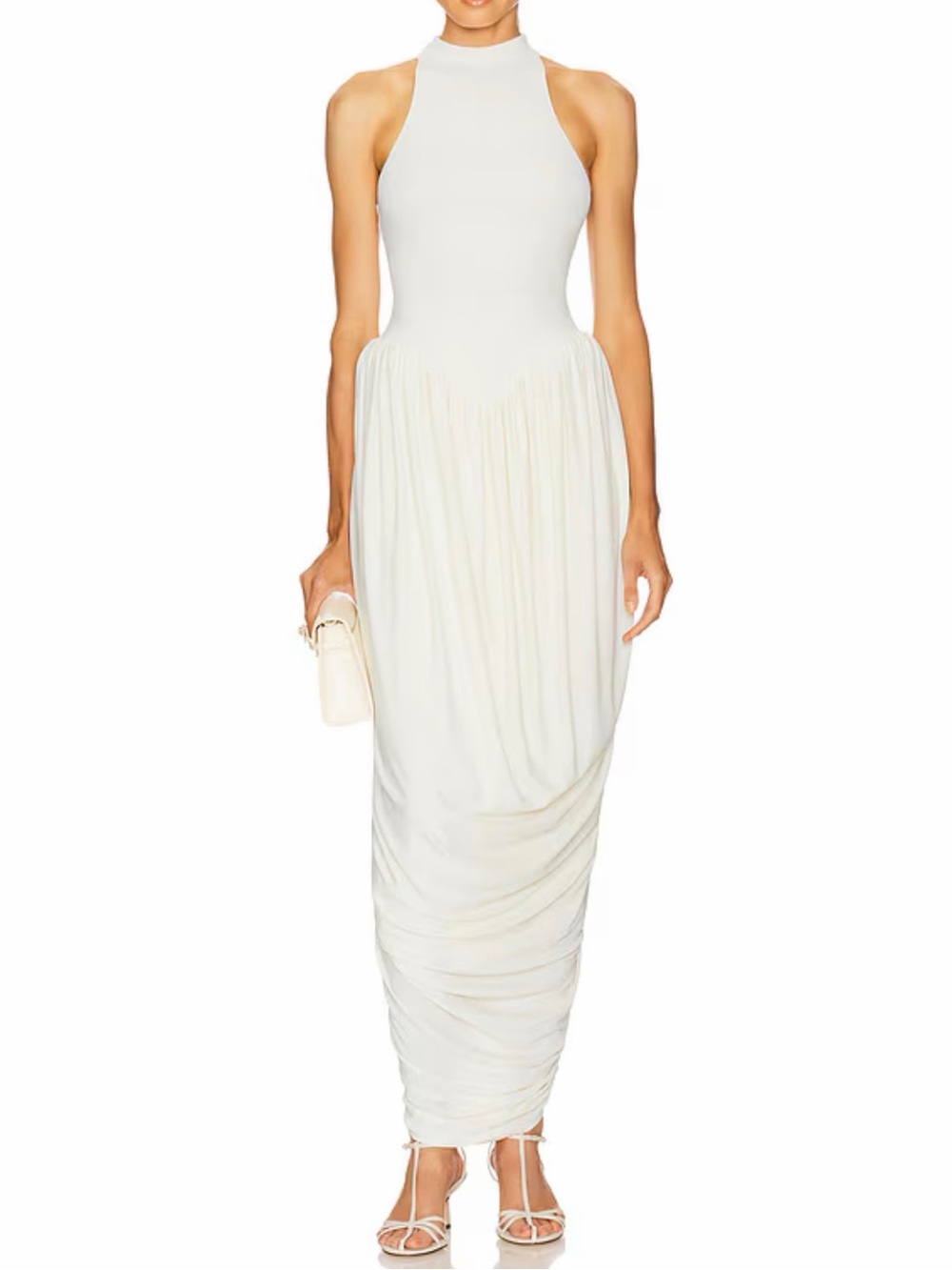 Helsa The Duchess Jersey Dress in Ivory